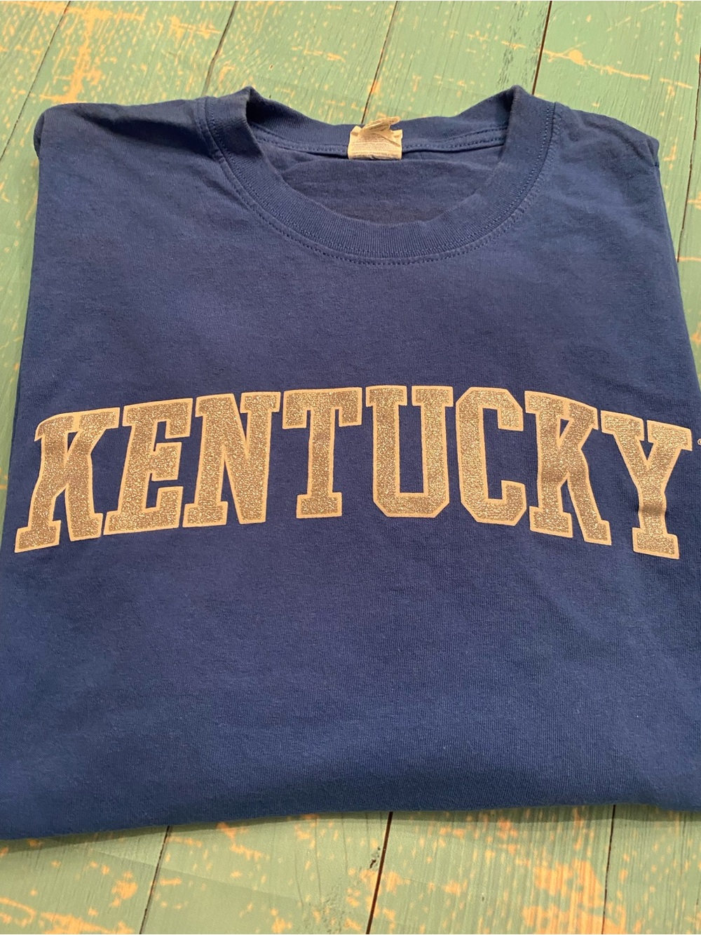University of Kentucky Silver Glitter Tee